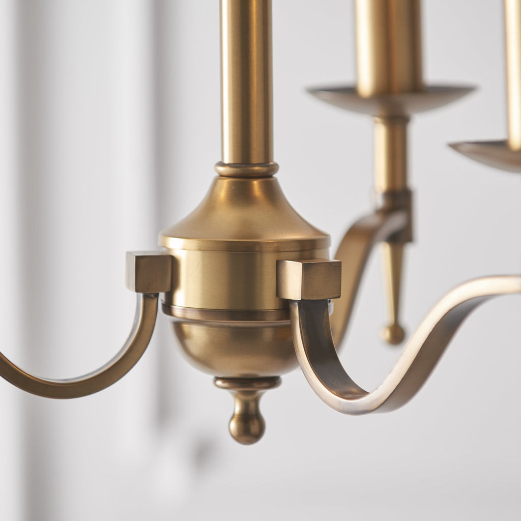 CA1P3B Stanford 3 Light Chandelier Antique Brass