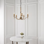 CA1P5B Stanford 5 Light Chandelier Antique Brass