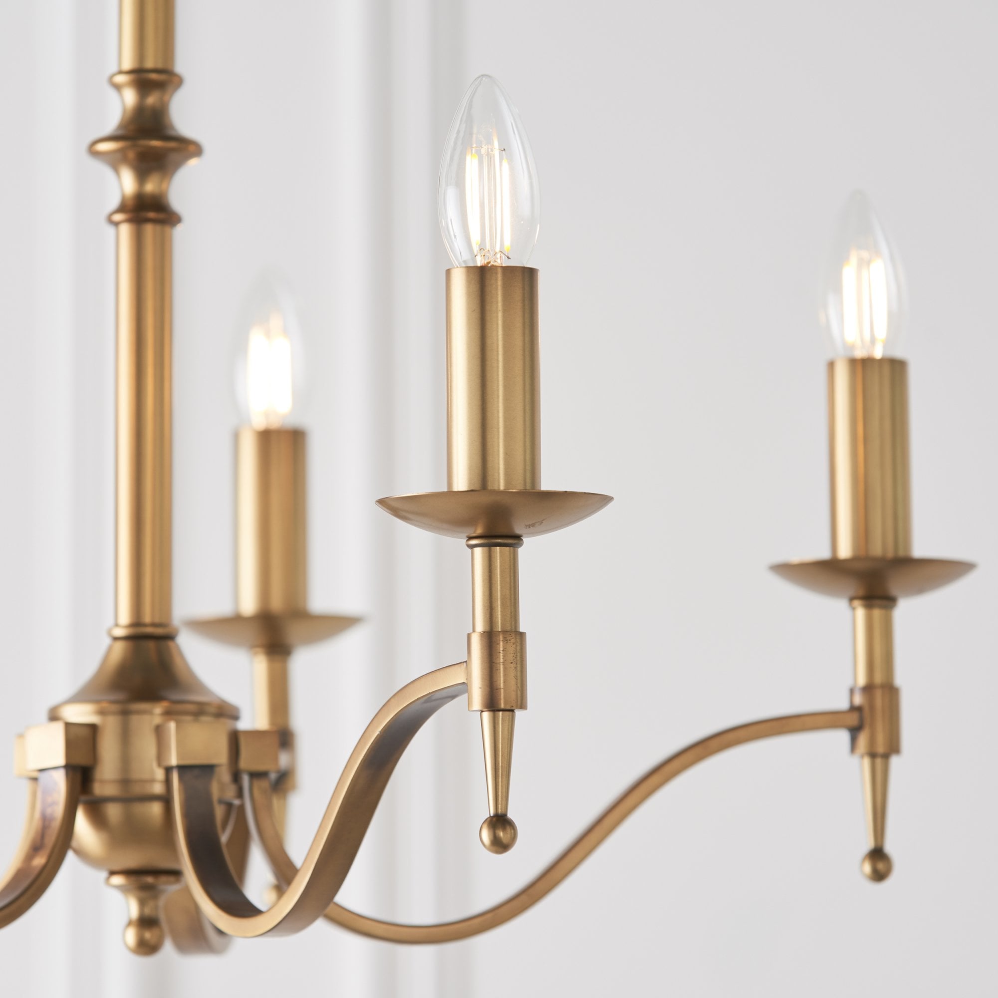 CA1P5B Stanford 5 Light Chandelier Antique Brass