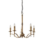 CA1P5B Stanford 5 Light Chandelier Antique Brass