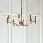 CA1P8B Stanford 8 Light Chandelier Antique Brass