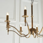 CA1P8B Stanford 8 Light Chandelier Antique Brass