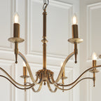 CA1P8B Stanford 8 Light Chandelier Antique Brass