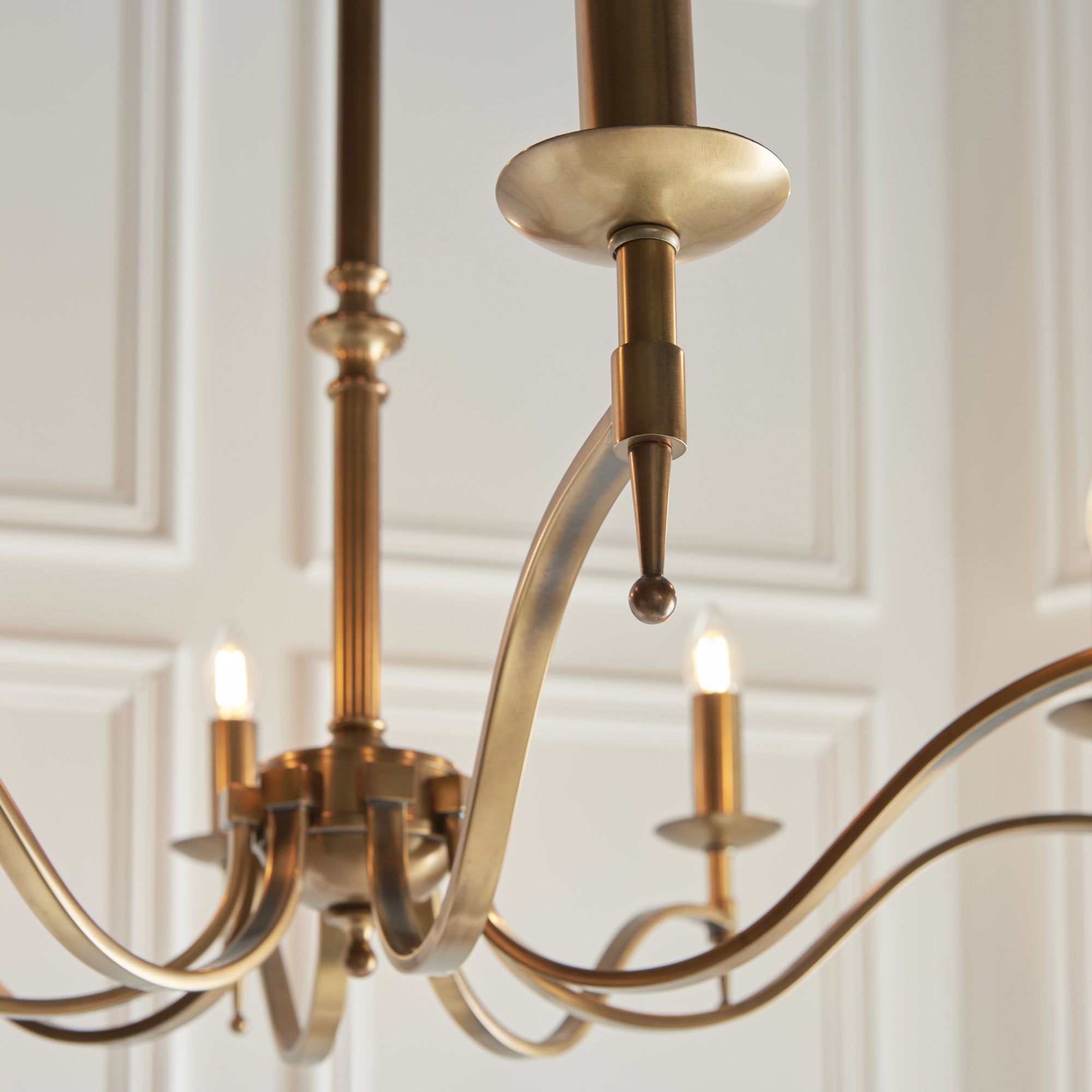 CA1P8B Stanford 8 Light Chandelier Antique Brass