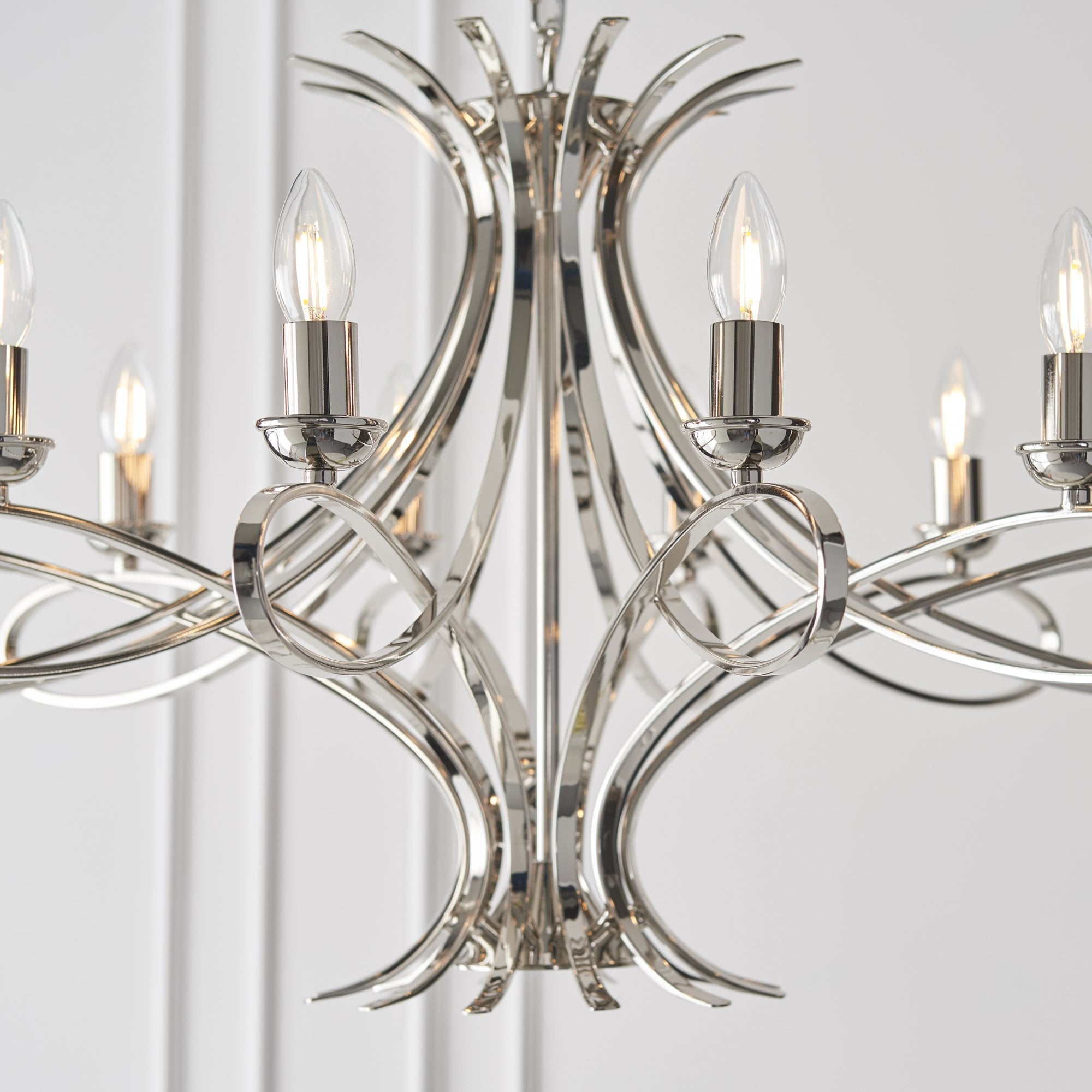 CA7P12N Penn 12 Light Chandelier Polished Nickel