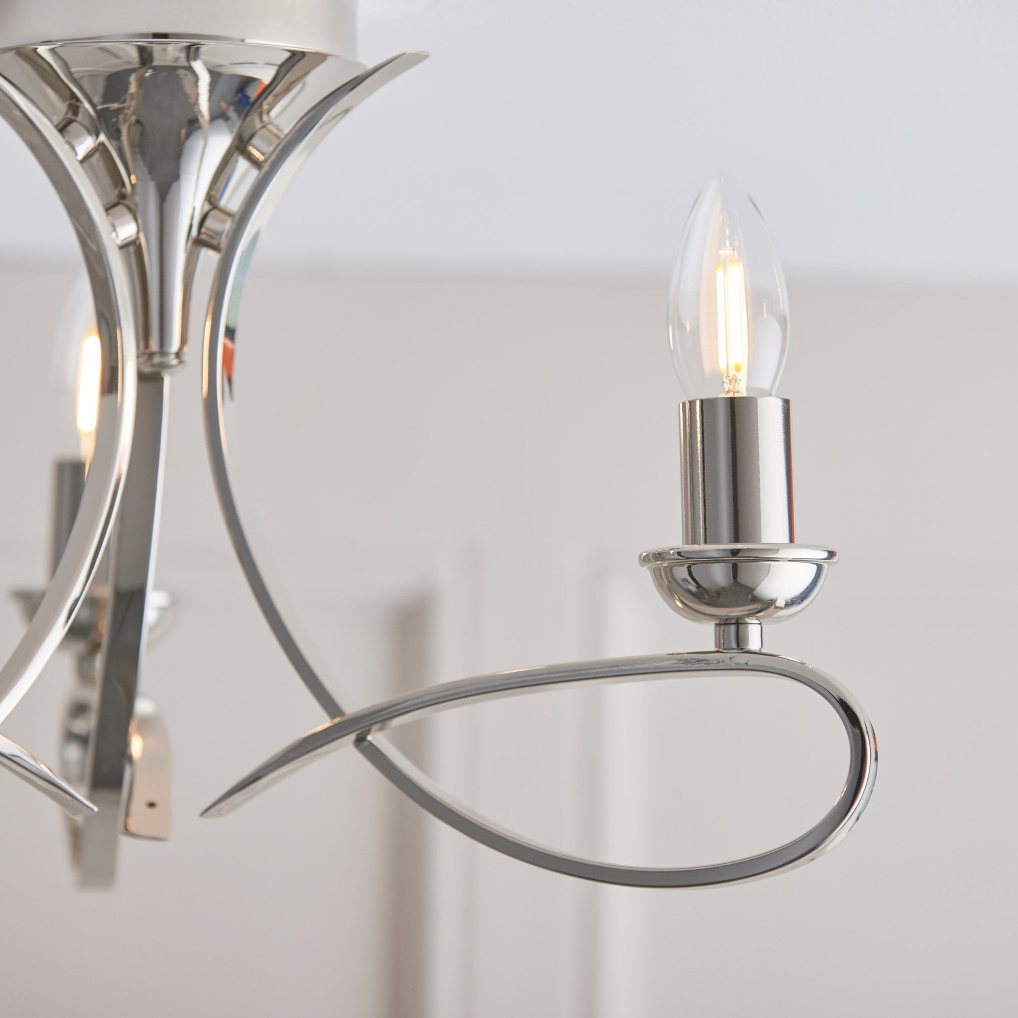 CA7P3N Penn 3 Light Semi Flush Polished Nickel