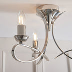 CA7P3N Penn 3 Light Semi Flush Polished Nickel