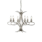 CA7P6N Penn 6 Light Chandelier Polished Nickel