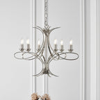 CA7P6N Penn 6 Light Chandelier Polished Nickel