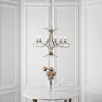 CA7P6N Penn 6 Light Chandelier Polished Nickel