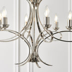 CA7P6N Penn 6 Light Chandelier Polished Nickel