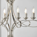 CA7P6N Penn 6 Light Chandelier Polished Nickel