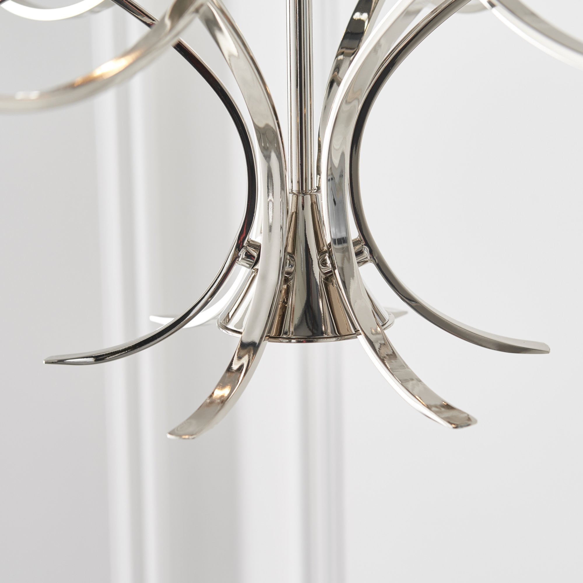 CA7P6N Penn 6 Light Chandelier Polished Nickel