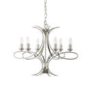 CA7P6N Penn 6 Light Chandelier Polished Nickel