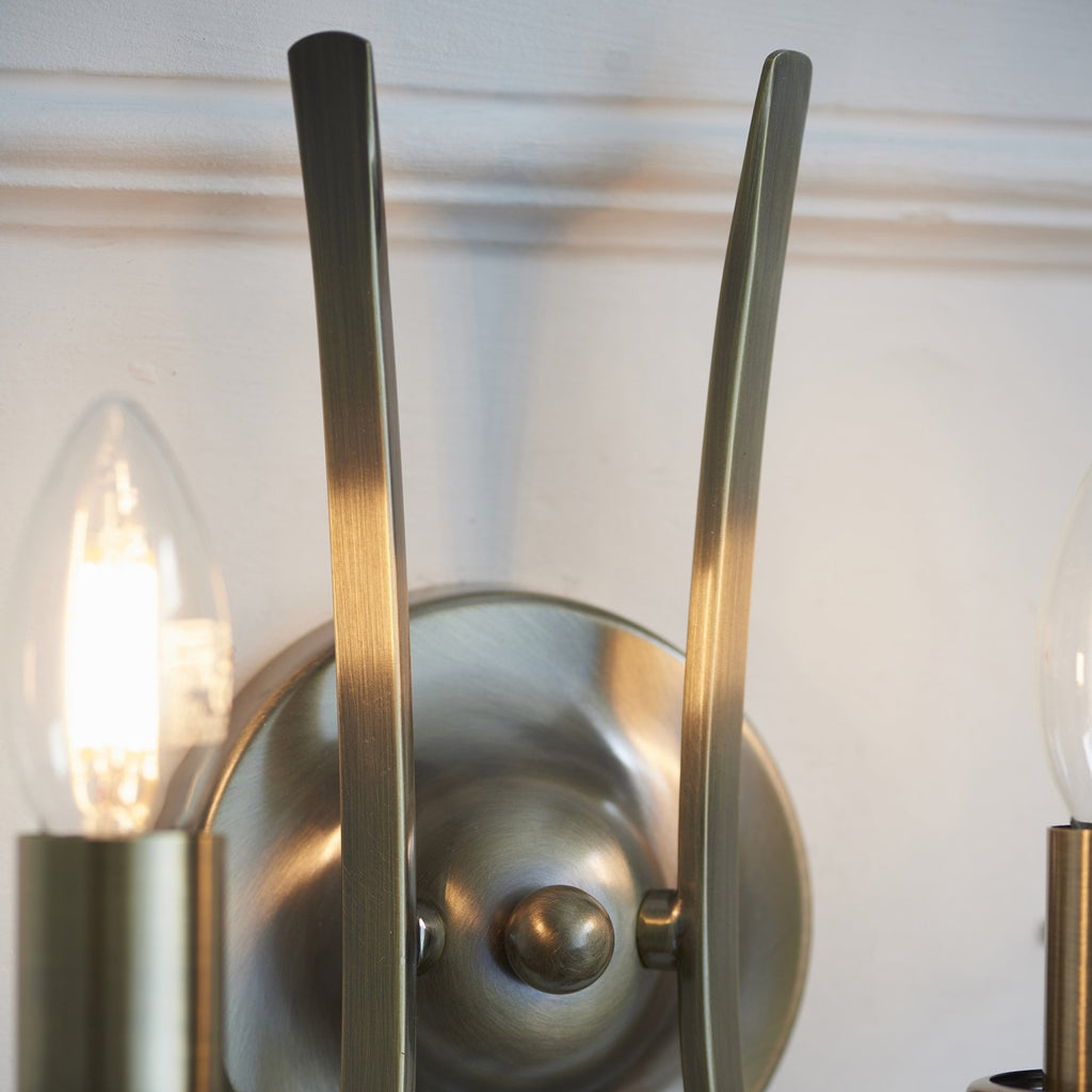 CA7W2BB Penn Twin Wall Light Brushed Brass