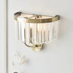 106450 2 Light Wall Light Antique Brass Plate & Clear Cut Glass