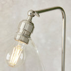 107610 1 Light Floor Lamp Bright Nickel Plate & Clear Glass