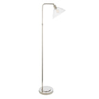 107610 1 Light Floor Lamp Bright Nickel Plate & Clear Glass