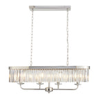 109058 4 Light Pendant Bright Nickel Plate & Clear Cut Glass