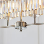 109058 4 Light Pendant Bright Nickel Plate & Clear Cut Glass