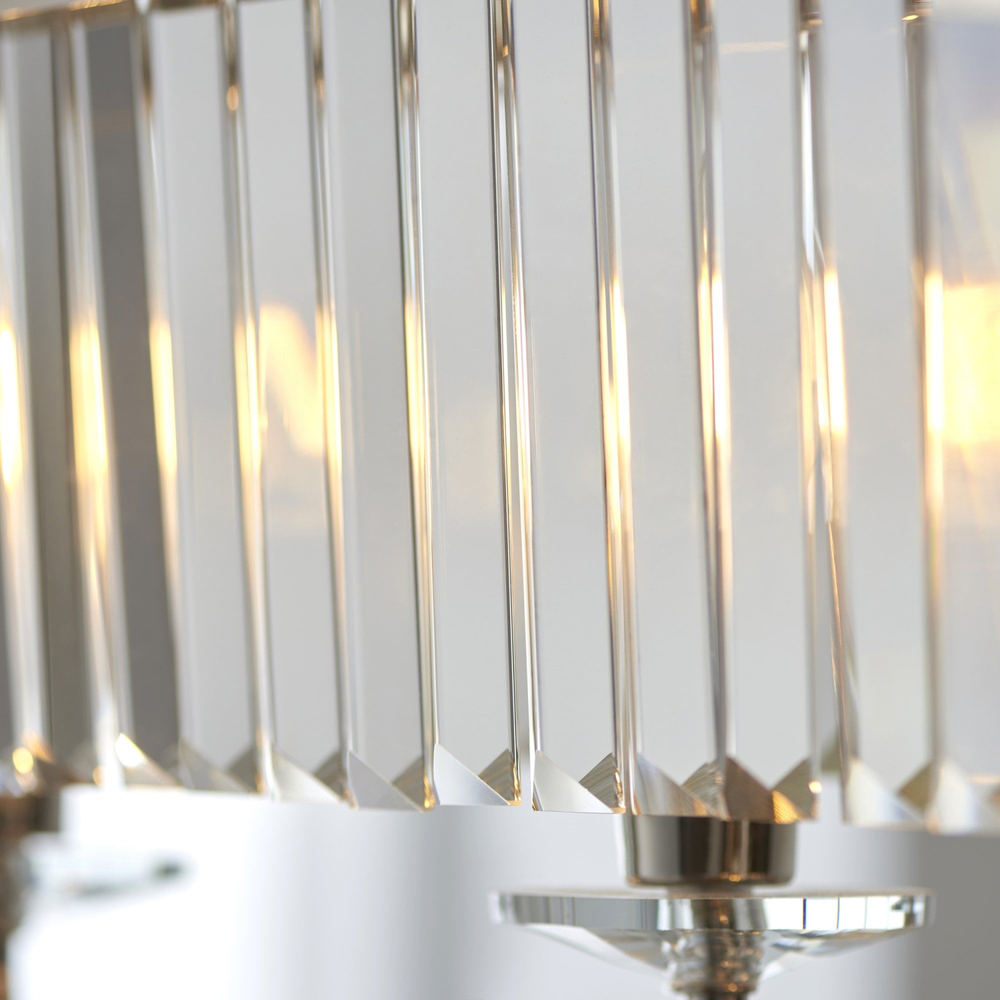 109058 4 Light Pendant Bright Nickel Plate & Clear Cut Glass