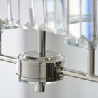 109058 4 Light Pendant Bright Nickel Plate & Clear Cut Glass