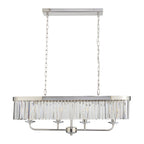 109058 4 Light Pendant Bright Nickel Plate & Clear Cut Glass