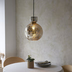 111336 1 Light Pendant Brass Plate & Mercury Glass