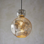111336 1 Light Pendant Brass Plate & Mercury Glass