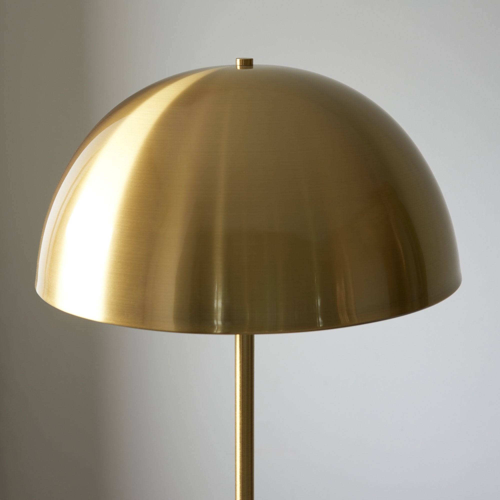 114208 1 Light Floor Lamp Brushed Aged Brass Plate & White Marble