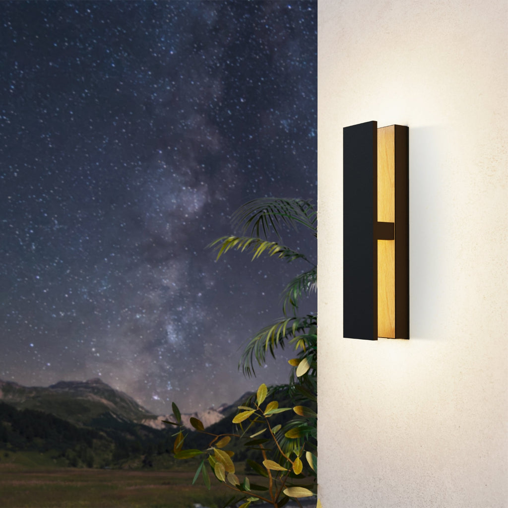 900291 Costorio LED Outdoor Wall Light Black and Brown