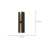 900291 Costorio LED Outdoor Wall Light Black and Brown