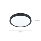 99267 Fueva 5 1-Light LED Black Circular Ceiling Light