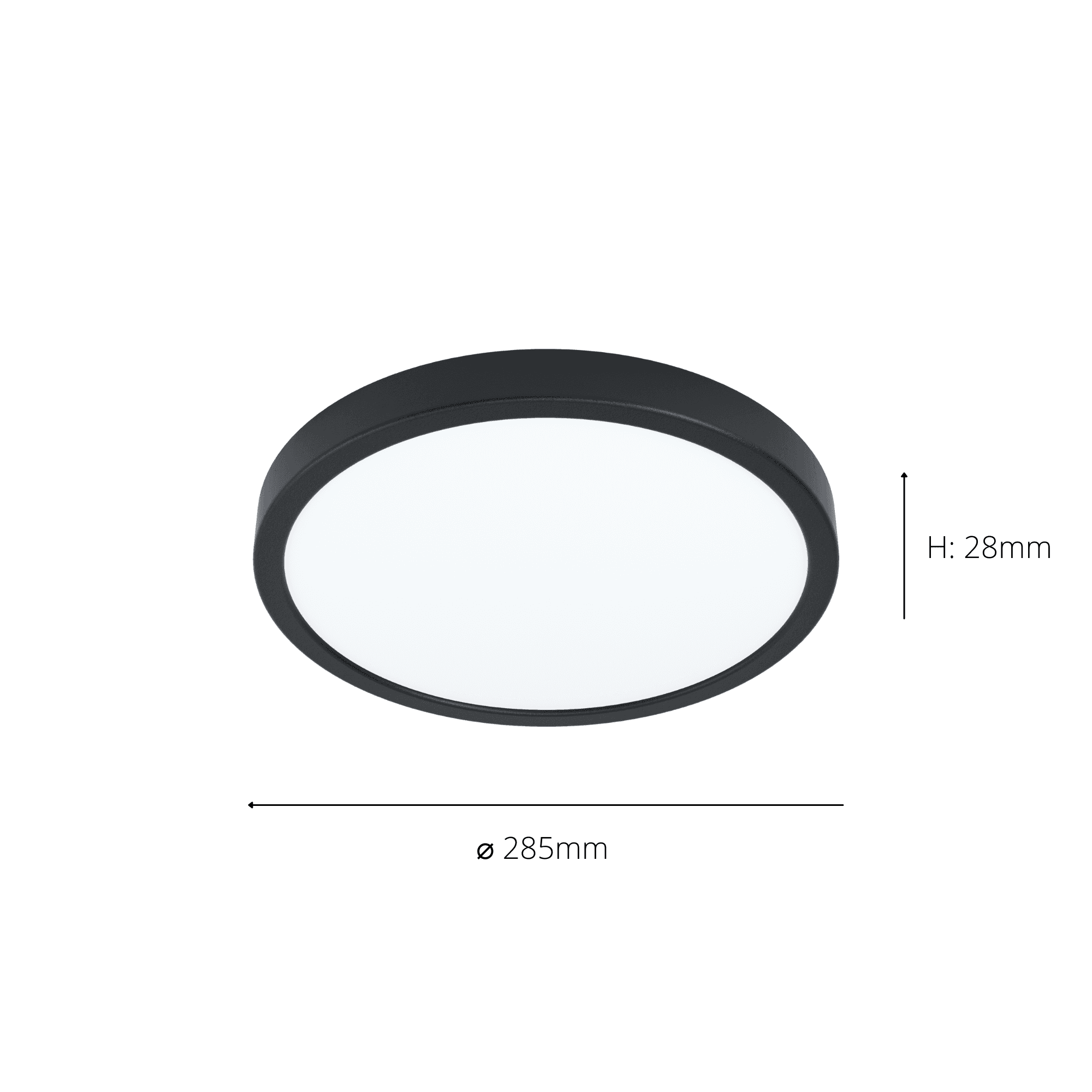 99267 Fueva 5 1-Light LED Black Circular Ceiling Light