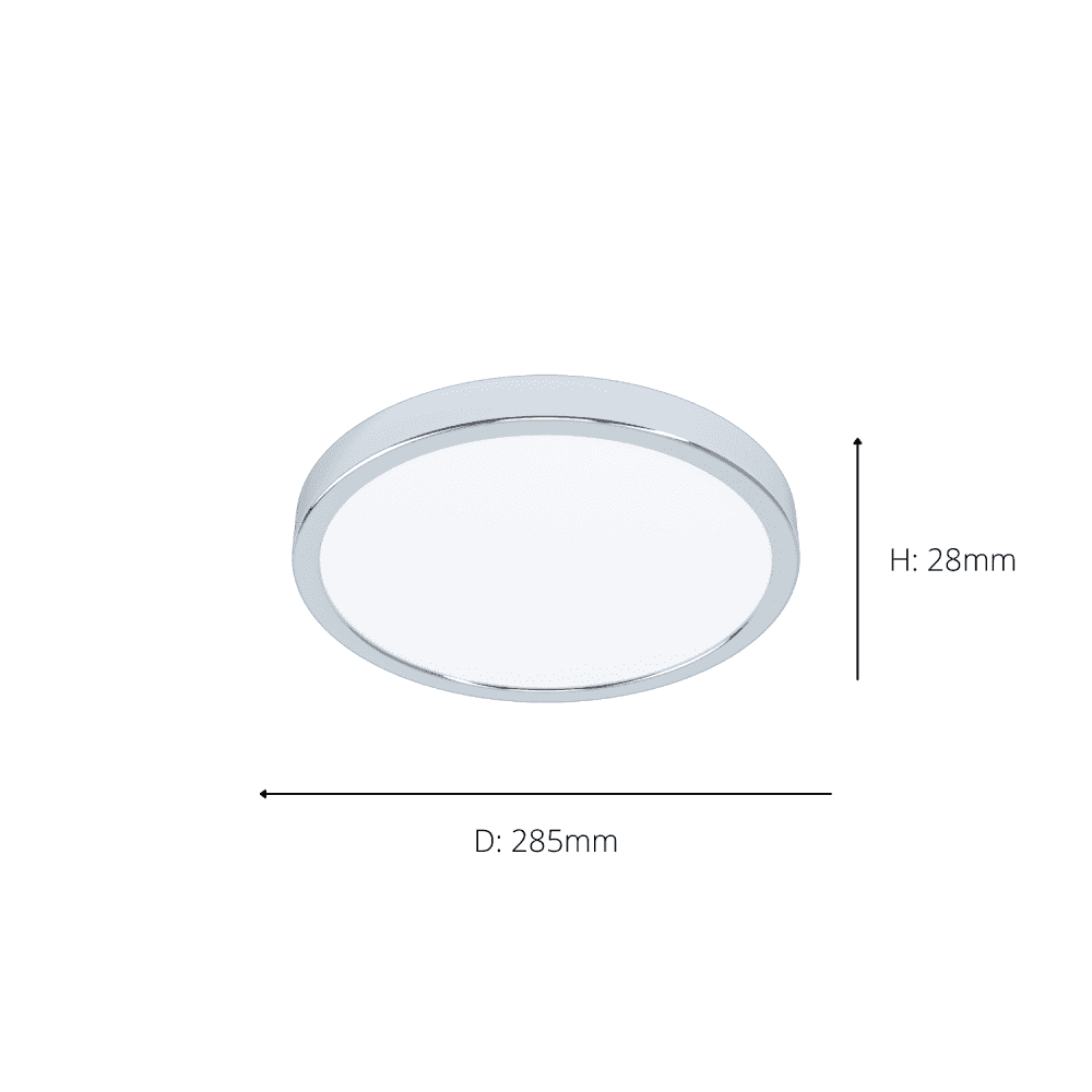 99266 Fueva 5 1-Light LED Chrome Circular Ceiling Light