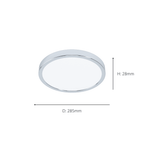 99266 Fueva 5 1-Light LED Chrome Circular Ceiling Light