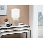 97773 Bellariva 1-Light Crème And White Table Lamp