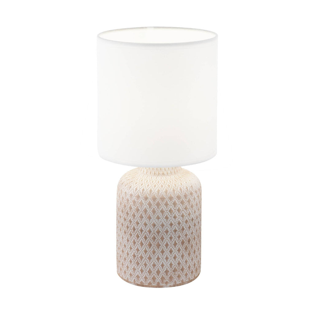 97773 Bellariva 1-Light Crème And White Table Lamp