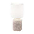97773 Bellariva 1-Light Crème And White Table Lamp