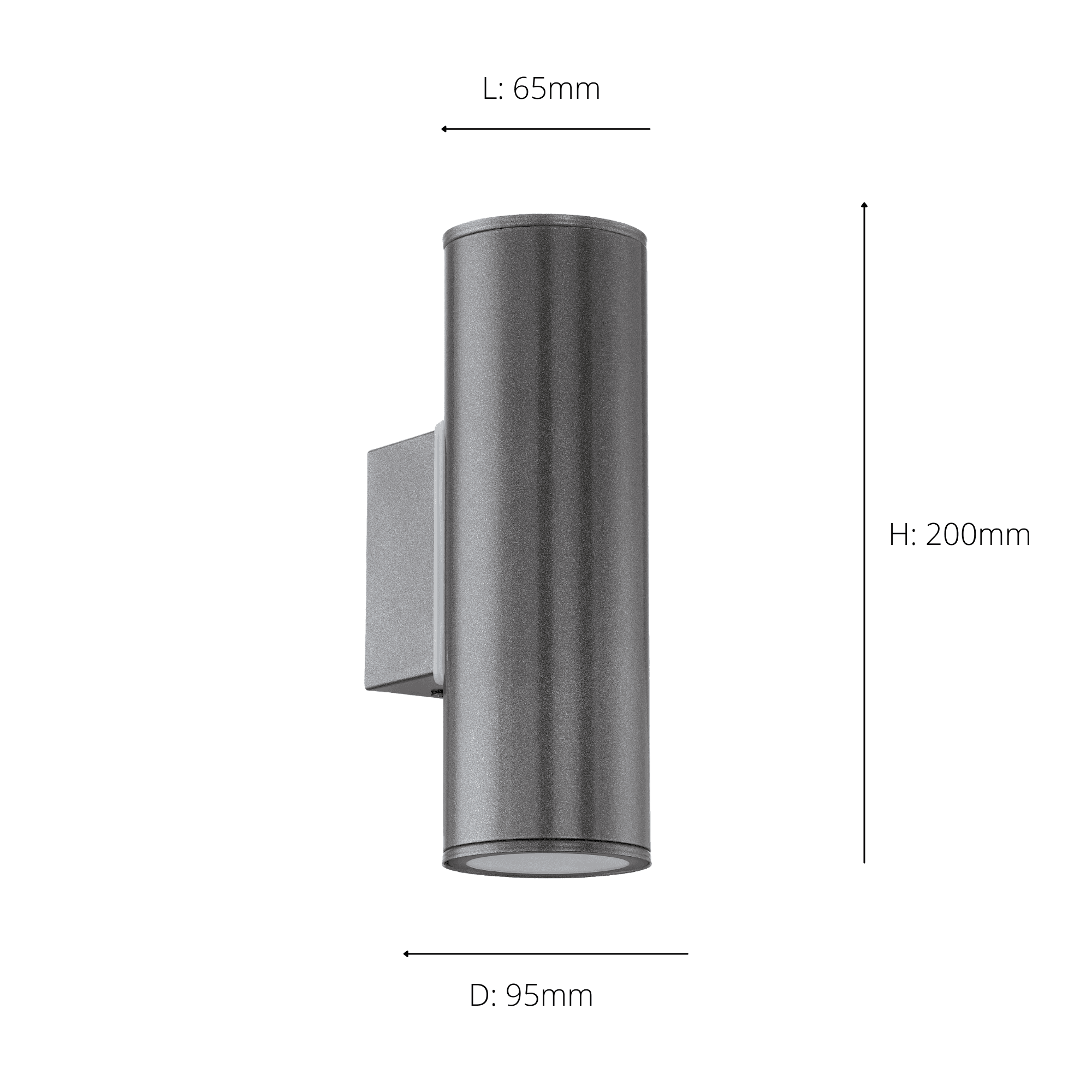 94103 Riga 2-Light LED Up/Down Exterior Wall Light Anthracite