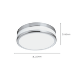 94998 Palermo LED White/Chrome Wall/Ceiling Light