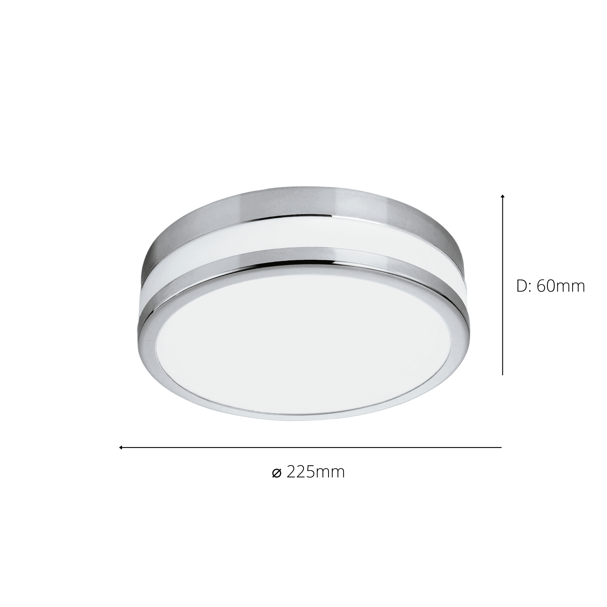 94998 Palermo LED White/Chrome Wall/Ceiling Light