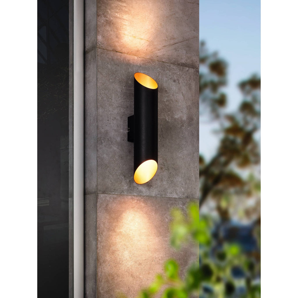 94804 Agolada 2-Light Copper And Black Exterior Wall Light