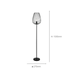 49474 Newtown 1-Light Vintage Caged Floor Lamp In Black