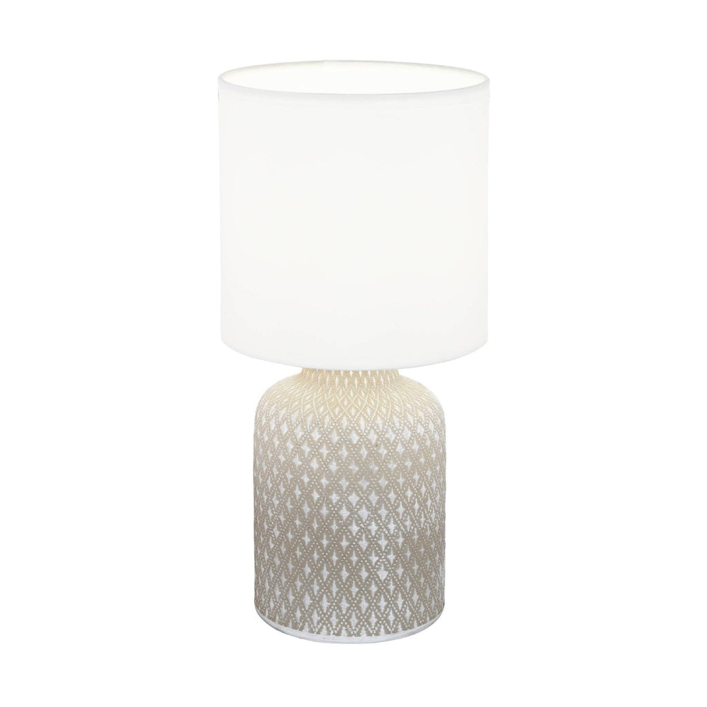 97774 Bellariva 1-Light Grey And White Table Lamp