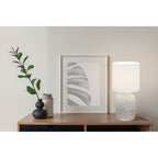 97774 Bellariva 1-Light Grey And White Table Lamp