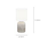 97774 Bellariva 1-Light Grey And White Table Lamp