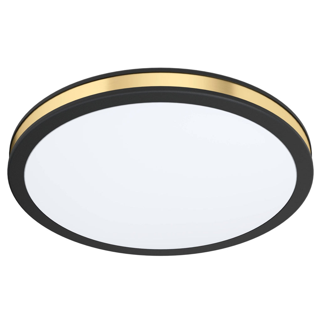 99406 Pescaito LED Black/Gold Flush Round Ceiling Light
