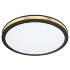 99406 Pescaito LED Black/Gold Flush Round Ceiling Light