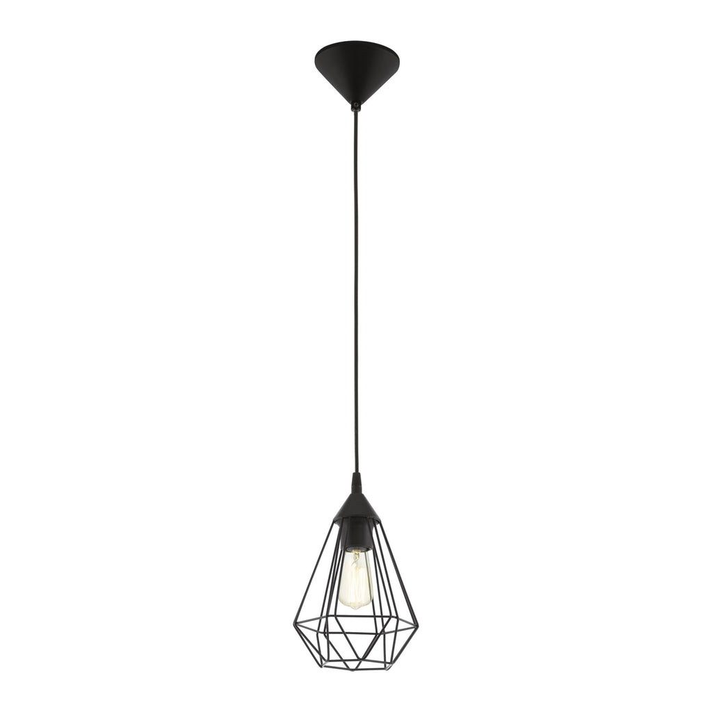 94187 Tarbes 1-Light Black Geometric Pendant